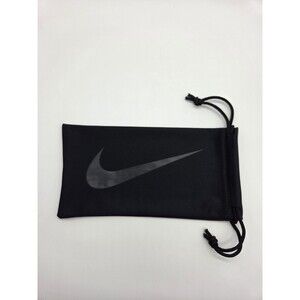 Nike Sunglasses Pouch Drawstring Cinch Bag -- Black with White Logo *NEW* Micfib